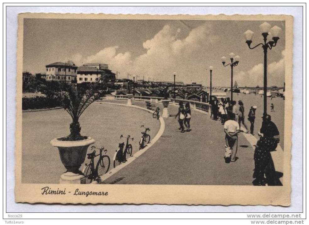 RIMINI - 1940 - LUNGOMARE  - FORMATO GRANDE - Rimini