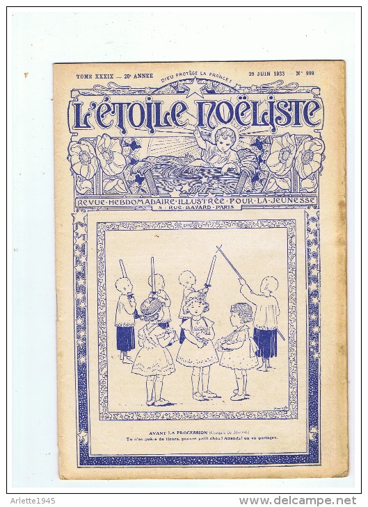 L'ETOILE NOELISTE  29 06 1933 - Bibliothèque De La Jeunesse