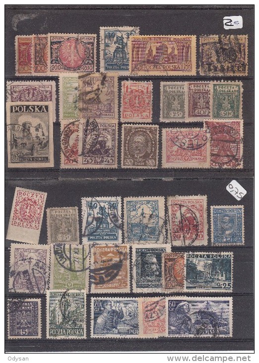 Pochettes 400 Timbres Oblitérés Pologne Dont Ancien Voir Scan - Collections