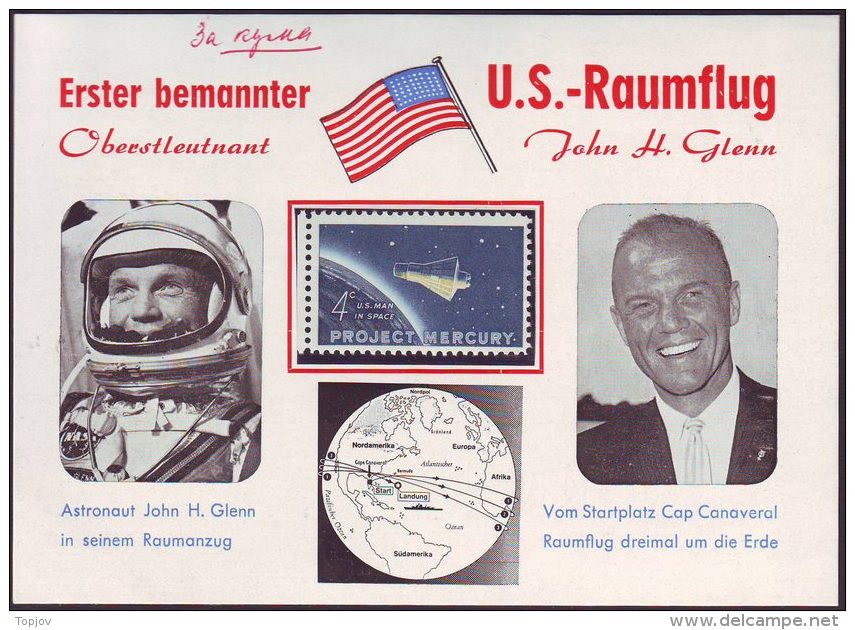 USA - SPACE CARD - JOHN  GLENN - EXTRA RARE - Estados Unidos