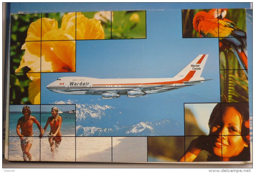 AIRLINES ISSUE / CARTE COMPAGNIE        WARDAIR CANADA   B 747 - 1946-....: Moderne