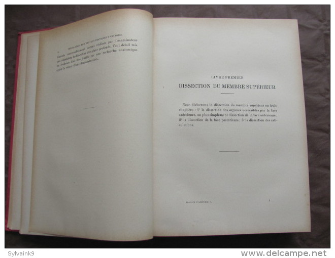 1923 PRECIS ATLAS DES TRAVAUX PRATIQUES D ANATOMIE DISSECTION DE SURFACE LATARJET MEMBRE PLANCHES CHROMOTYPOGRAPHIE - 1901-1940