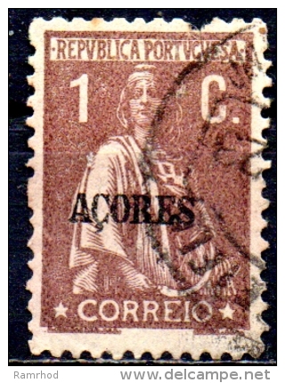 AZORES 1912 Ceres - 1c. - Brown FU - Azores