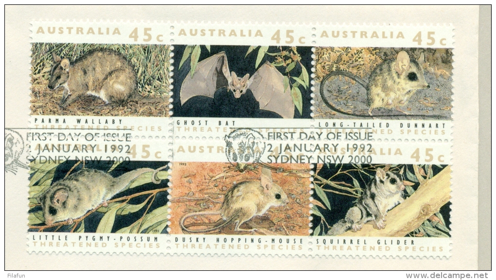 Australia - Wallaby, Bat, Pymy-possum, Mouse, Squirrel Etc - Block On Cover - Brieven En Documenten