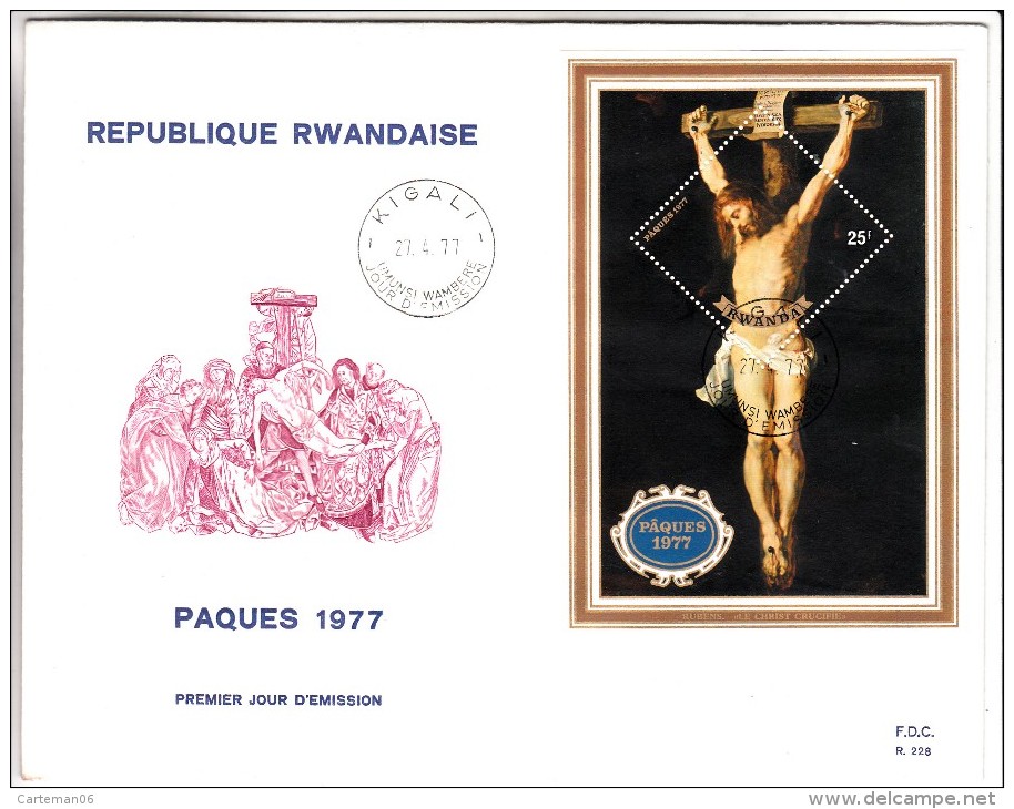 FDC Rwanda - Paques 1977 - 27/04/1977 - 1970-1979