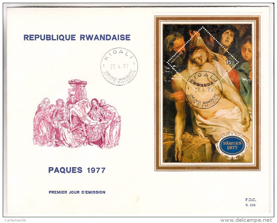 FDC Rwanda - Paques 1977 - 27/04/1977 - 1970-1979