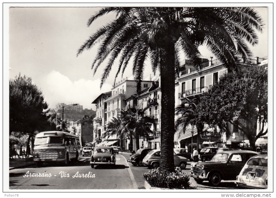 ARENZANO - VIA AURELIA - GENOVA - 1962 - AUTOMOBILI - CARS - Genova