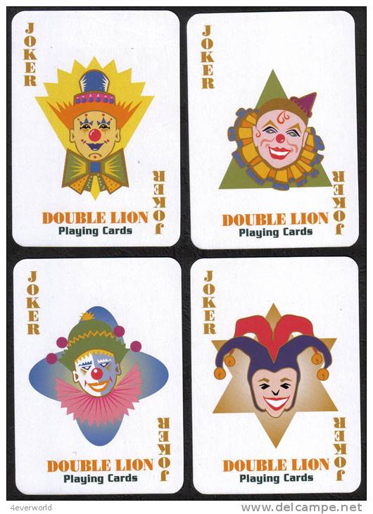 #108 Clown Malaysia 4 Playing Card Joker Jeu De Cartes - Cartes à Jouer Classiques