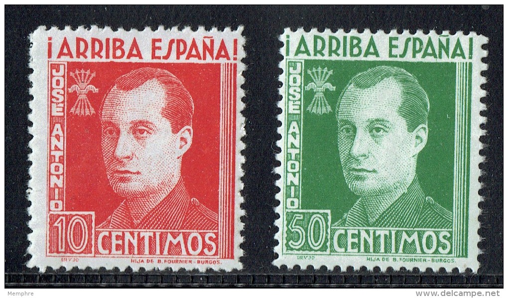 Jose Antonio Primo De Rivera  10 Y 50 Cts  * - Viñetas De La Guerra Civil