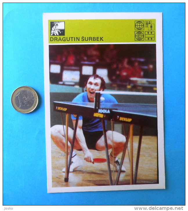 DRAGUTIN SURBEK - Table Tennis ..Yugoslavia Old Card Svijet Sporta * Tennis De Table Ping Pong Tenis De Mesa Tischtennis - Tischtennis