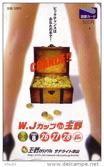 Carte Japon - Pièces De Monnaie En Or / Coffre Jambes De Femme Sexy - Japan Gold Coin & Girl Card Münze Karte - 92 - Timbres & Monnaies