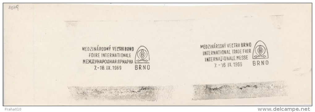 J0703 - Czechoslovakia (1948-75) Control Imprint Stamp Machine (RR!): International Trade Fair Brno 1969 (Slovak) - Proofs & Reprints