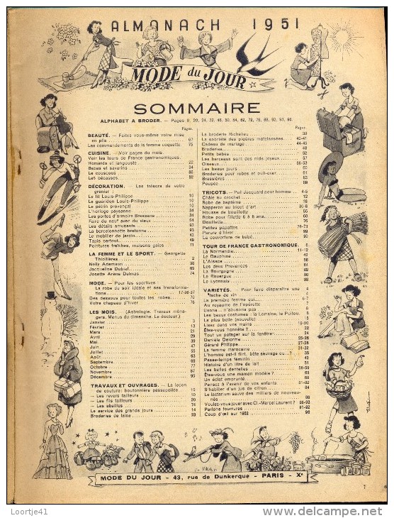 Magazine Almanach De Mode Du Jour 1951 - Mode