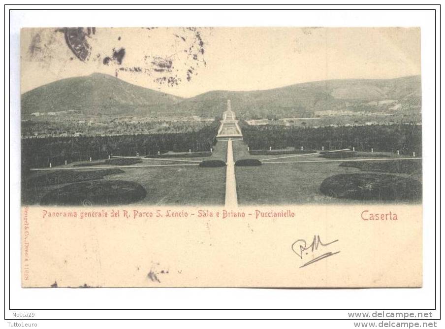 CASERTA - 1905 - PANORAMA GENERALE DEL REGIO PARCO S.LEUCIO - Caserta