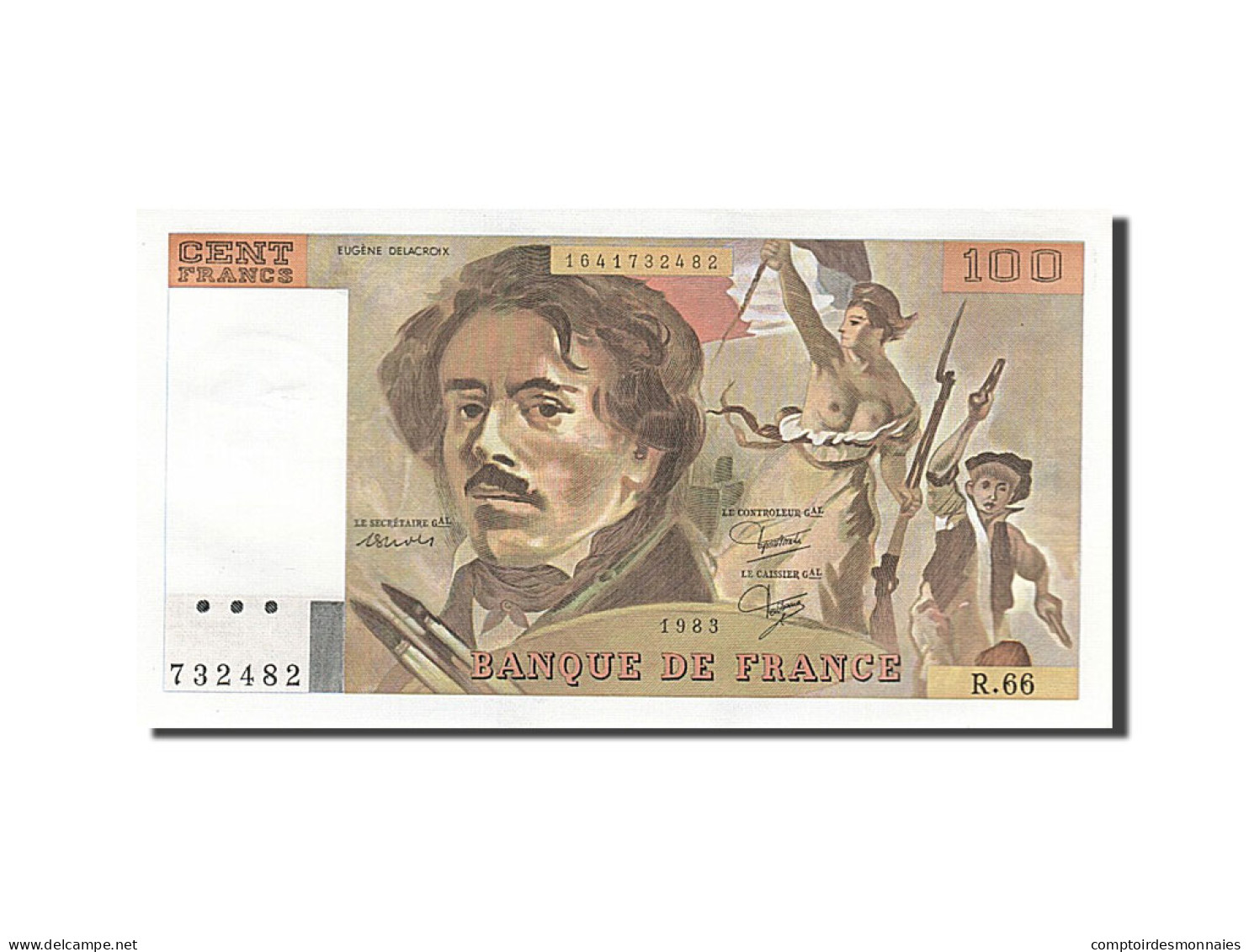 Billet, France, 100 Francs, 100 F 1978-1995 ''Delacroix'', 1983, SPL - 100 F 1978-1995 ''Delacroix''