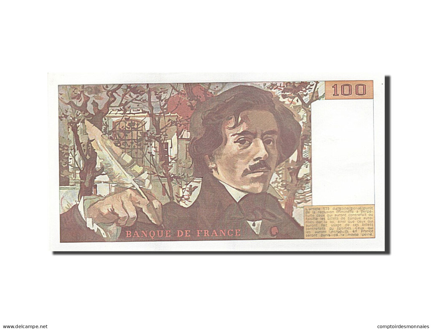 Billet, France, 100 Francs, 100 F 1978-1995 ''Delacroix'', 1983, SPL - 100 F 1978-1995 ''Delacroix''