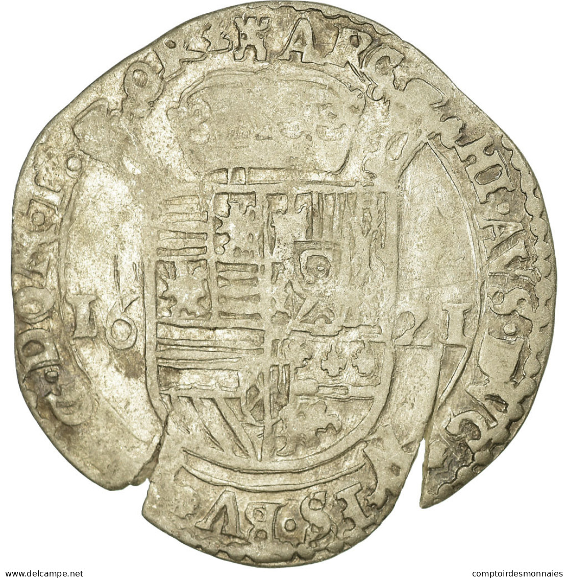 Monnaie, Pays-Bas Espagnols, TOURNAI, Escalin, 6 Sols, 1621, Tournai, TTB - Sonstige & Ohne Zuordnung