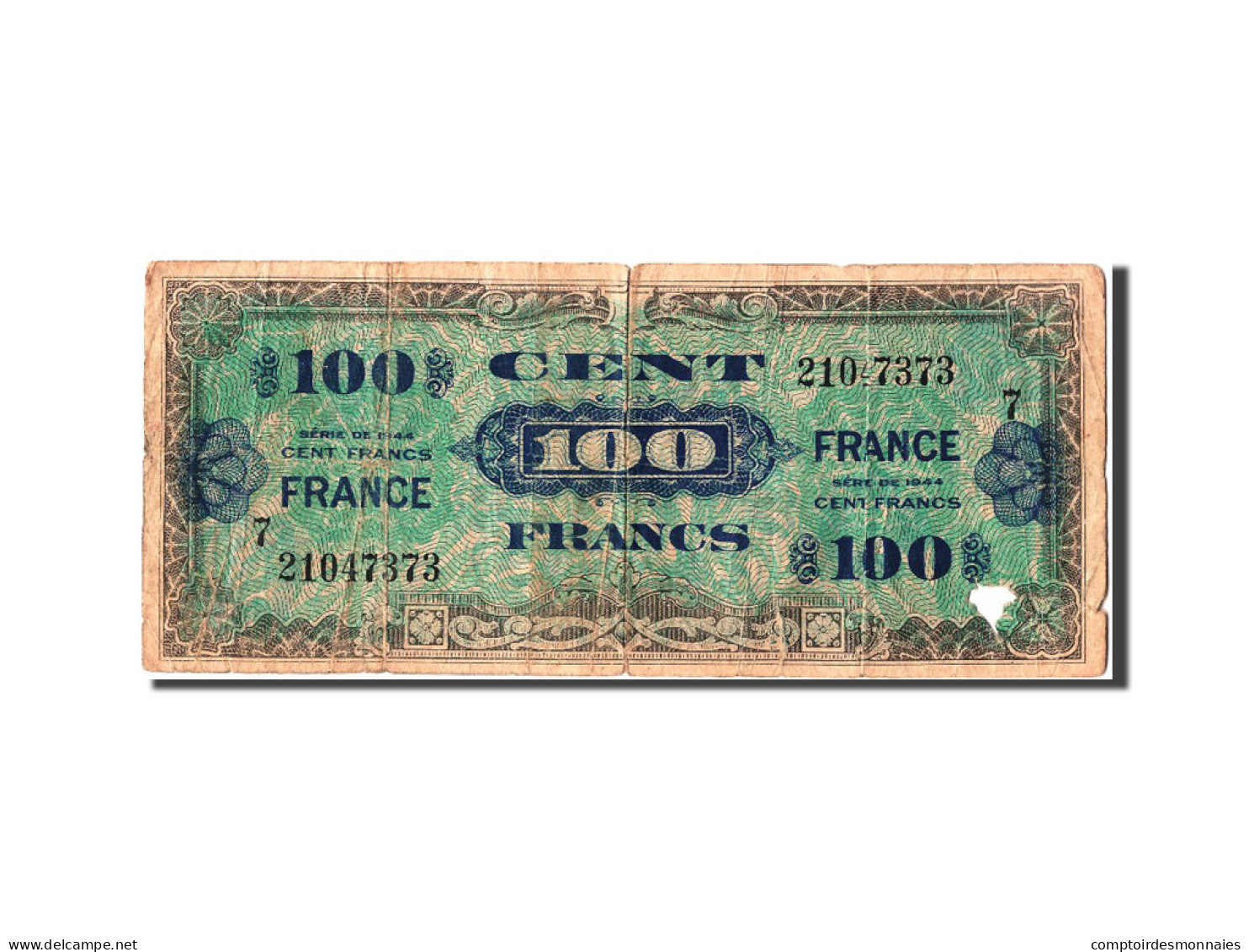 Billet, France, 100 Francs, 1945 Verso France, 1945, B+, KM:123c - 1945 Verso Frankreich