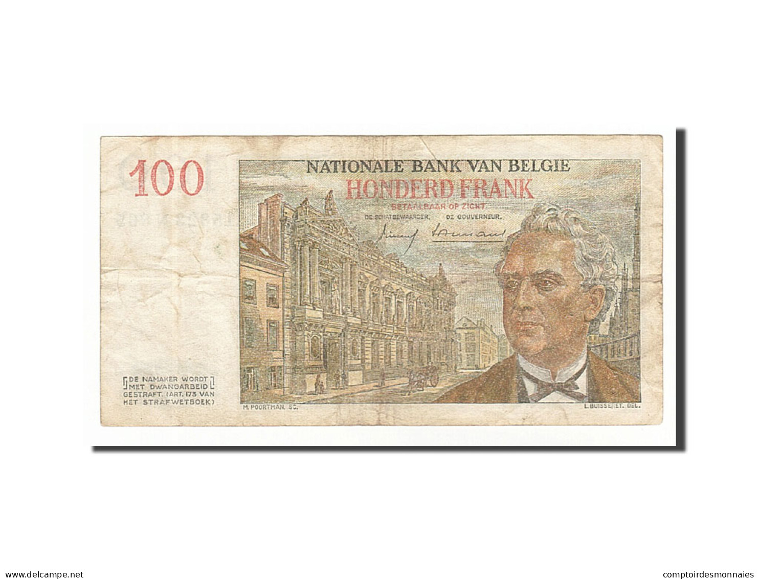 Billet, Belgique, 100 Francs, 1959, 1959-07-10, TB - 100 Francos