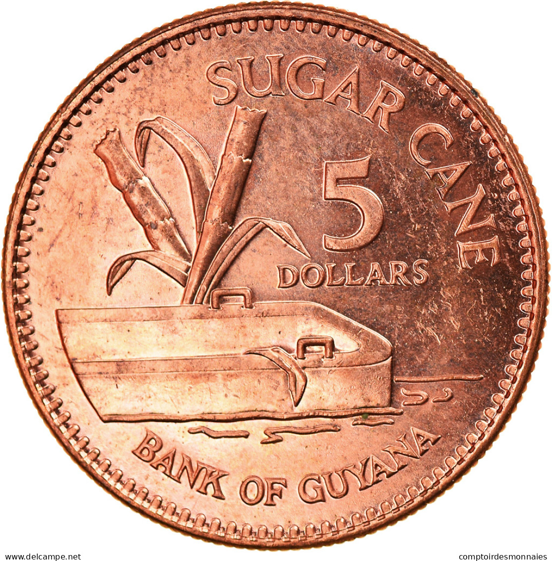 Monnaie, Guyana, 5 Dollars, 2005, SPL, Copper Plated Steel, KM:51 - Guyana