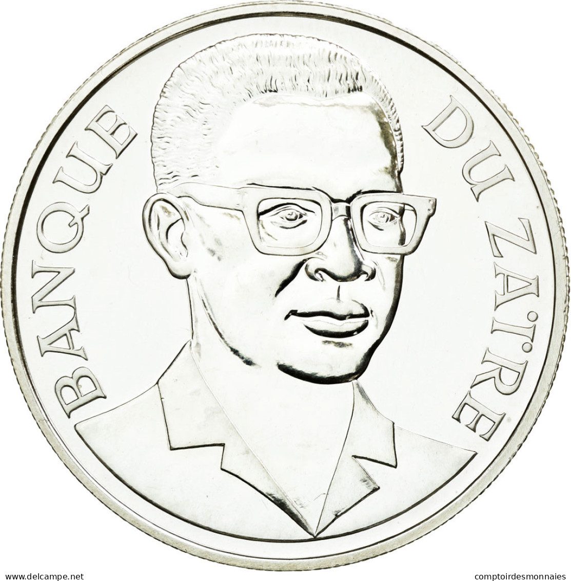 Monnaie, Zaïre, 2-1/2 Zaires, 1975, SPL, Argent, KM:9 - Zaire (1971 -97)