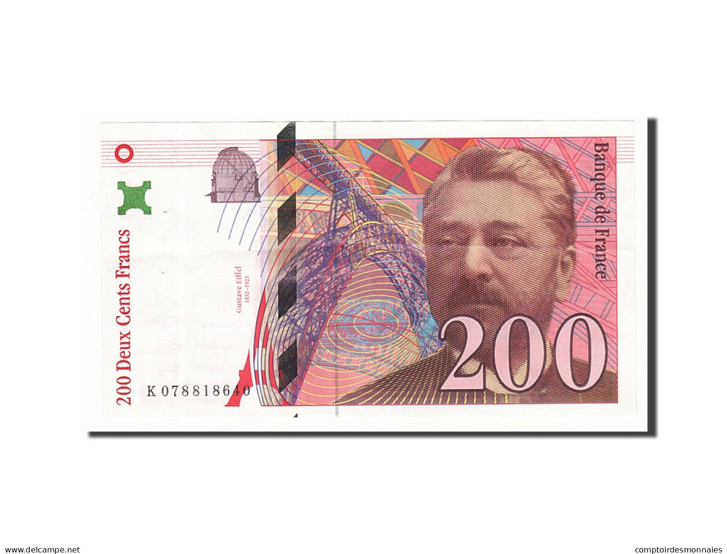 Billet, France, 200 Francs, 200 F 1995-1999 ''Eiffel'', 1999, TTB, Fayette:75.5 - 200 F 1995-1999 ''Eiffel''