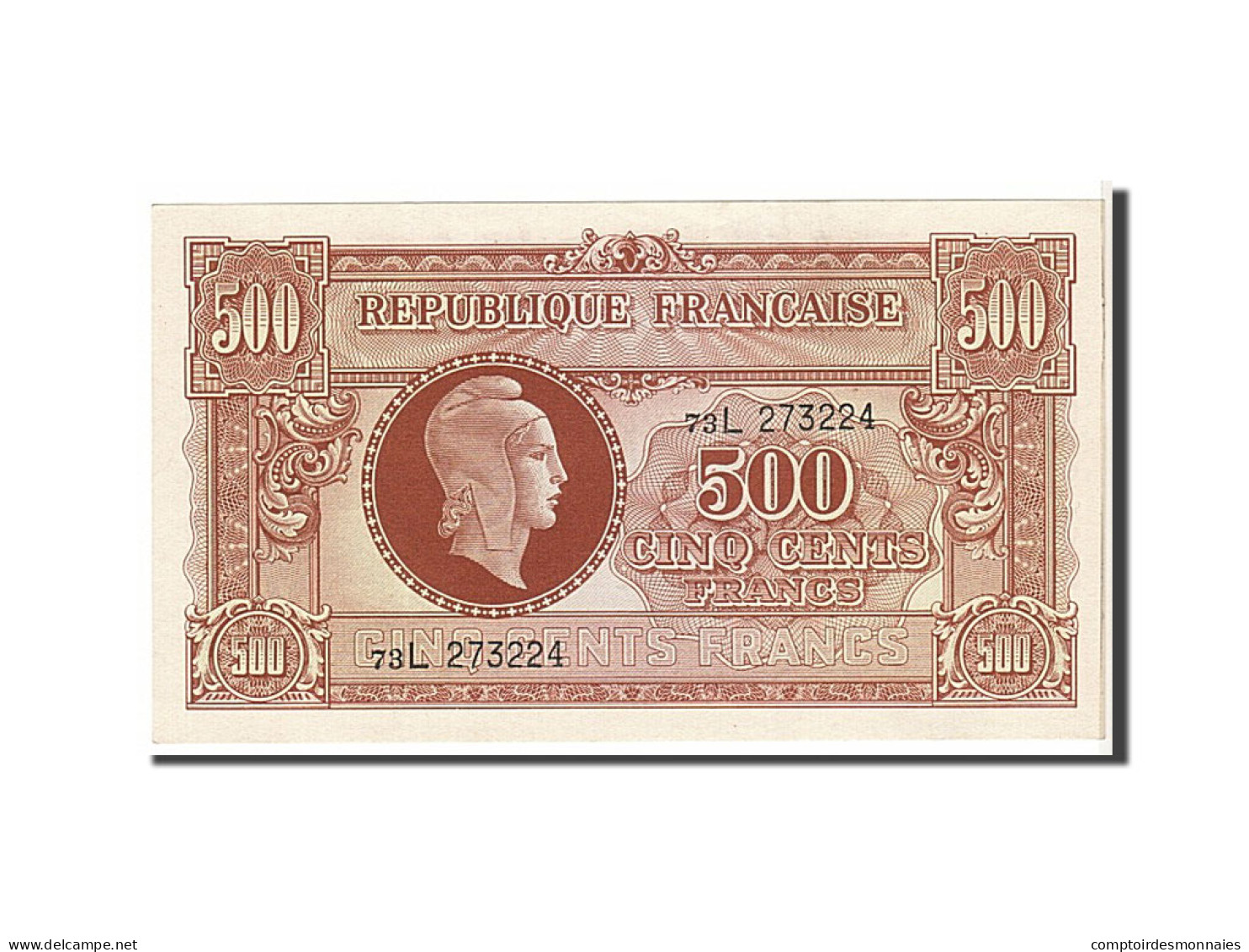 Billet, France, 500 Francs, 1943-1945 Marianne, 1945, SPL, Fayette:VF 11.1 - 1943-1945 Marianne