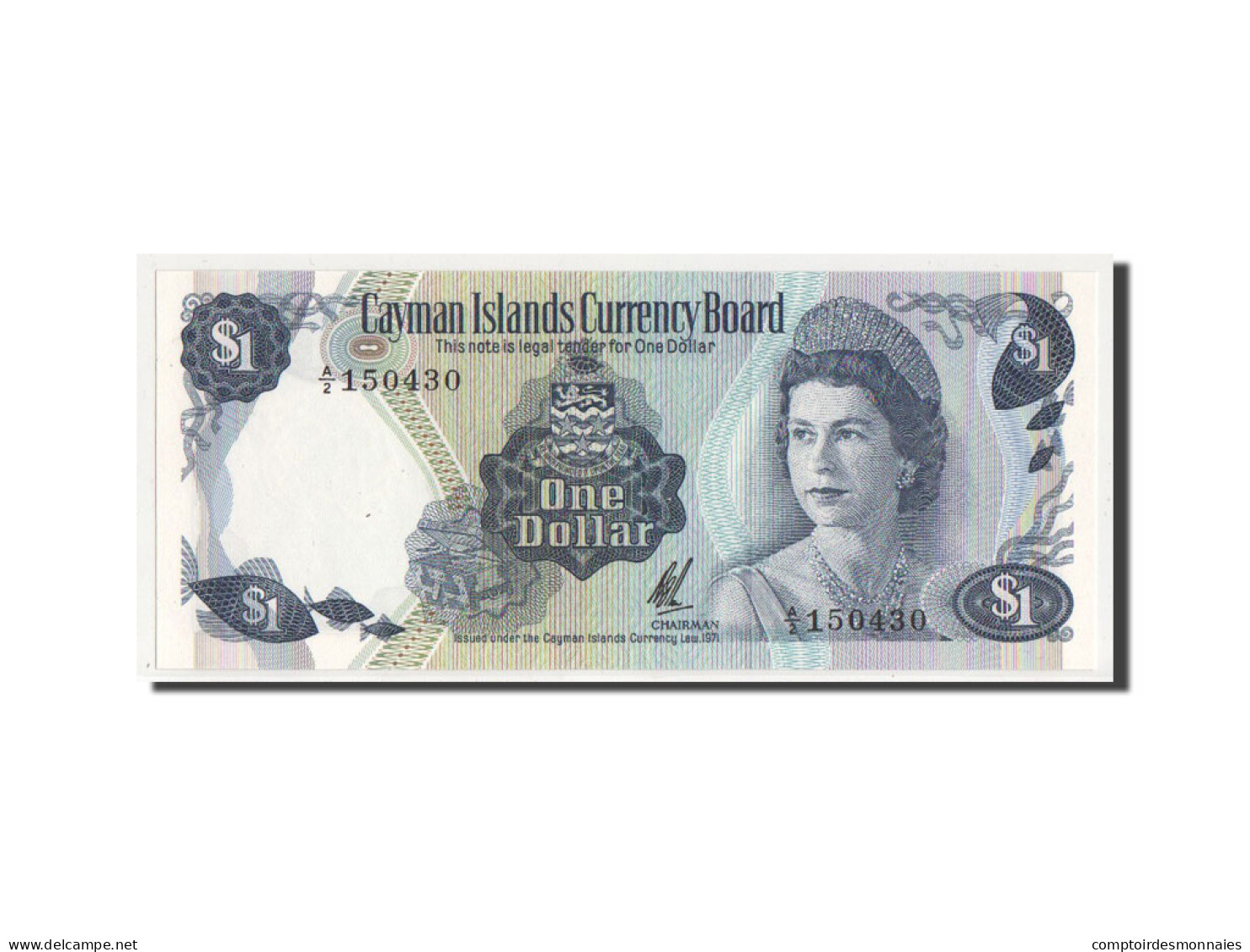 Billet, Îles Caïmans, 1 Dollar, 1971, SPL+ - Kaaimaneilanden