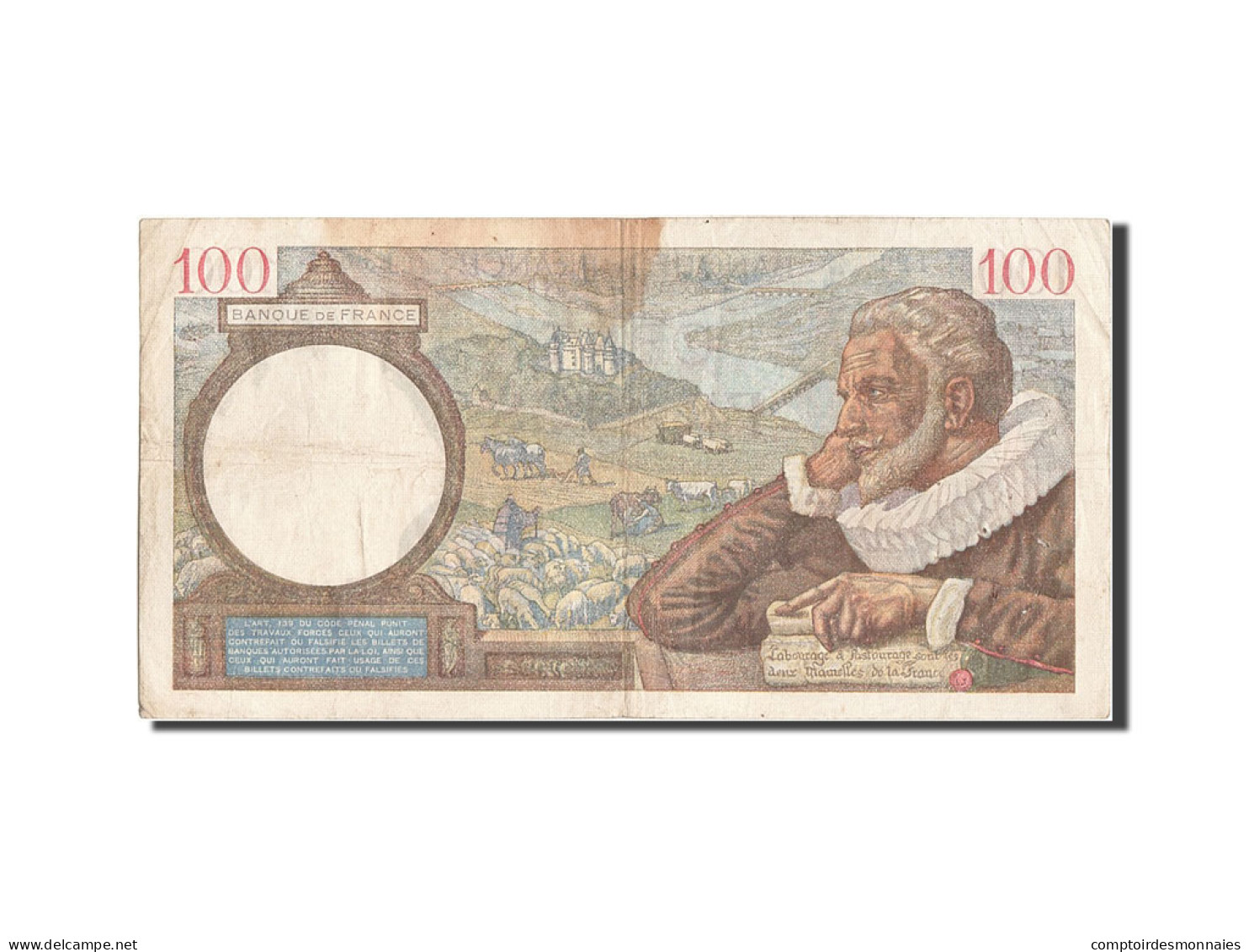 Billet, France, 100 Francs, 100 F 1939-1942 ''Sully'', 1940, 1940-03-07, TB - 100 F 1939-1942 ''Sully''
