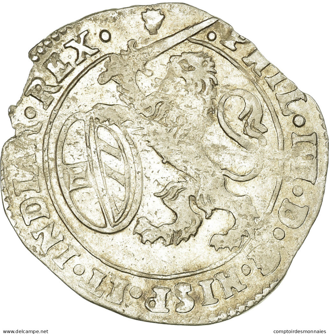 Monnaie, Pays-Bas Espagnols, BRABANT, Escalin, 1650, Anvers, TTB+, Argent - Autres & Non Classés