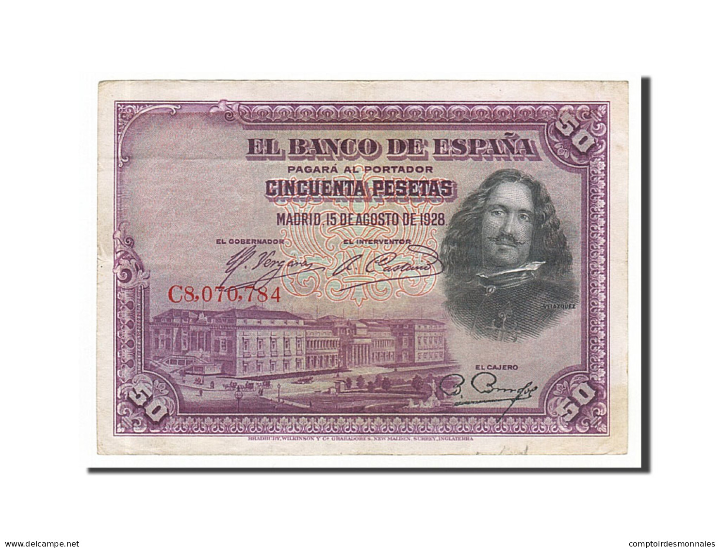 Billet, Espagne, 50 Pesetas, 1928, 1928-08-15, SUP - 50 Peseten