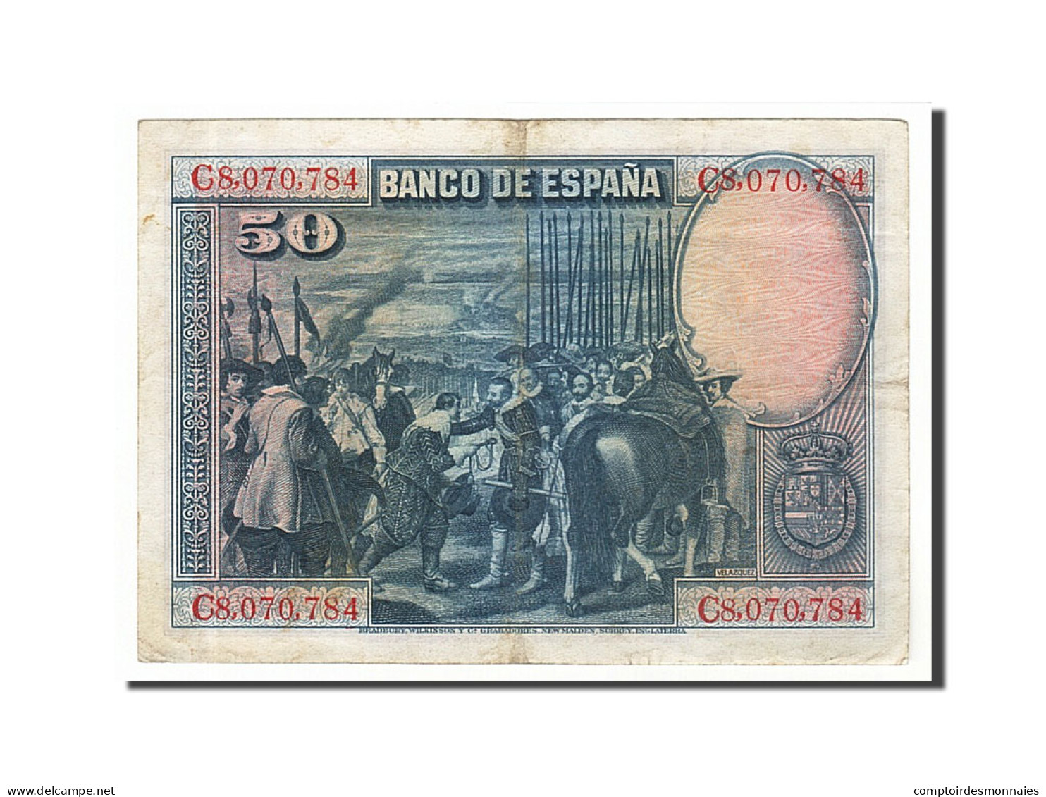Billet, Espagne, 50 Pesetas, 1928, 1928-08-15, SUP - 50 Peseten