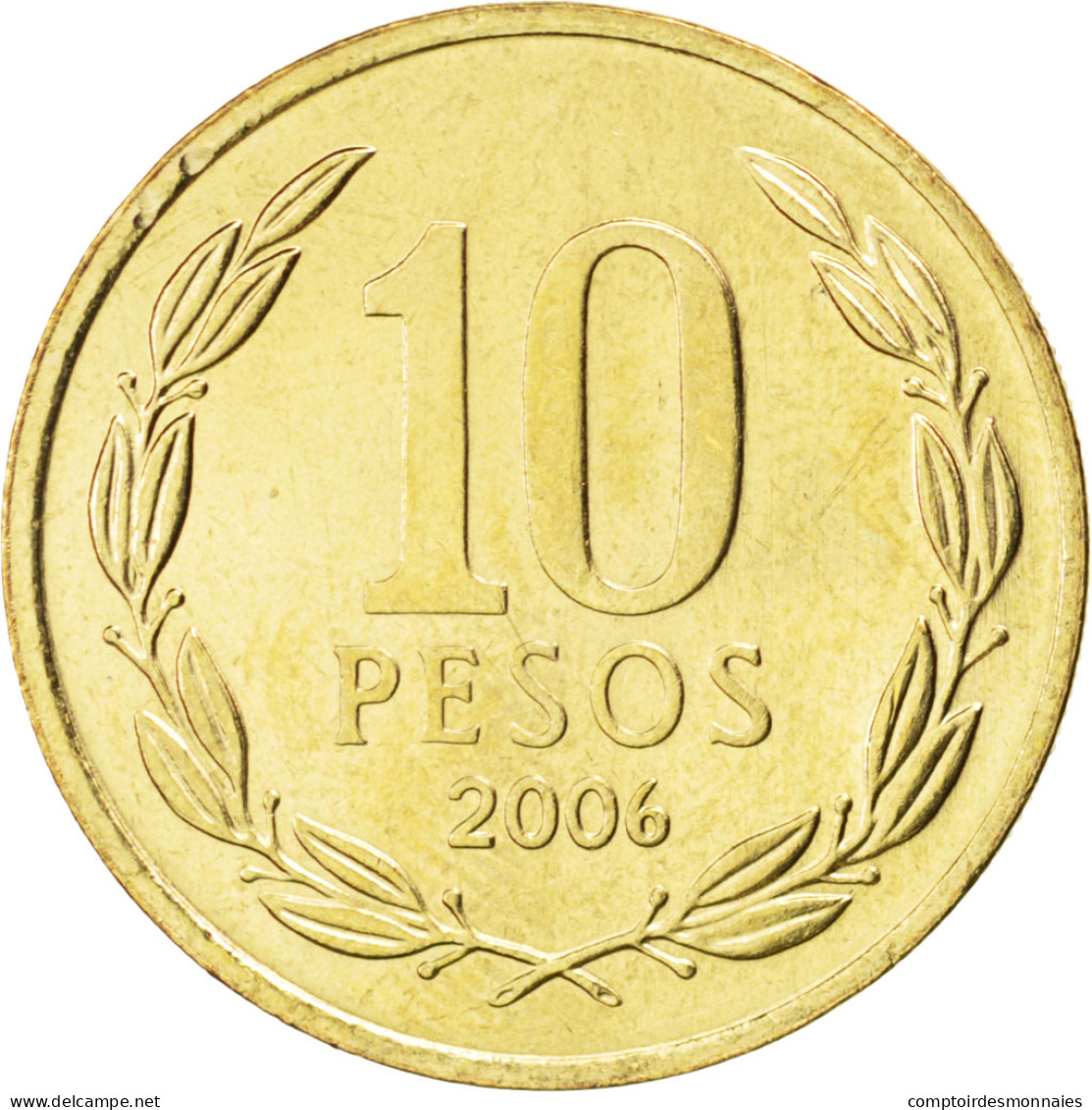 Monnaie, Chile, 10 Pesos, 2006, SPL, Aluminum-Bronze, KM:228.2 - Chili