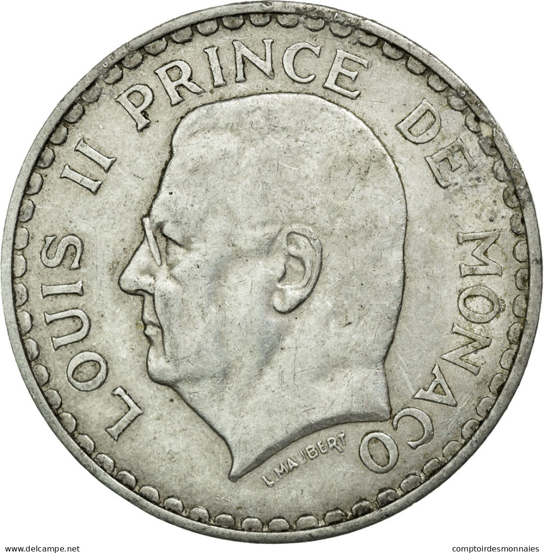 Monnaie, Monaco, Louis II, 5 Francs, 1945, TB+, Aluminium, KM:122, Gadoury:135 - 1922-1949 Louis II.