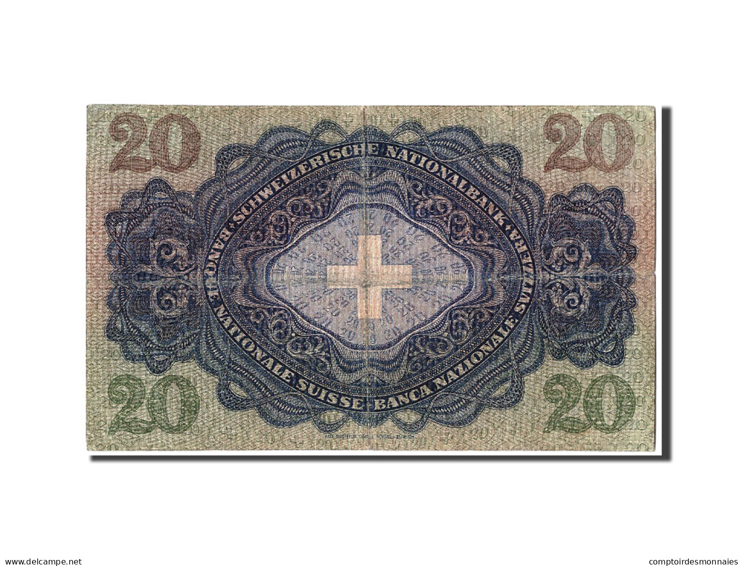 Billet, Suisse, 20 Franken, 1944, 1944-03-23, TB - Schweiz