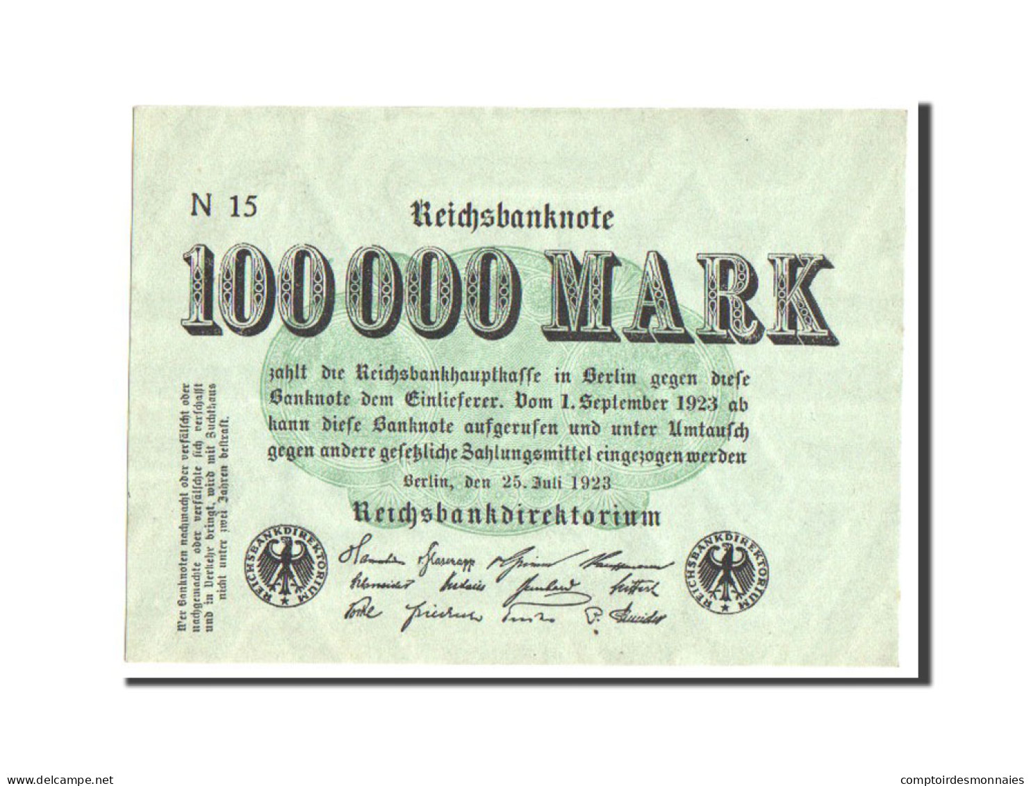 Billet, Allemagne, 100,000 Mark, 1923, SUP - 100000 Mark