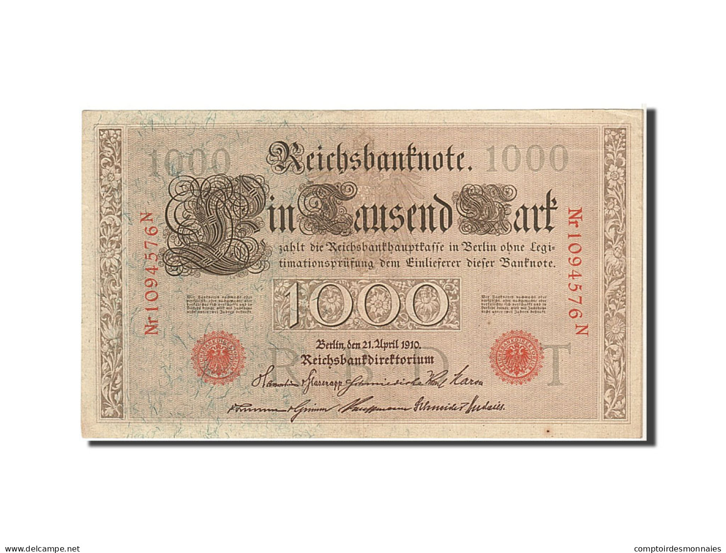 Billet, Allemagne, 1000 Mark, 1910, KM:44b, NEUF - 1.000 Mark