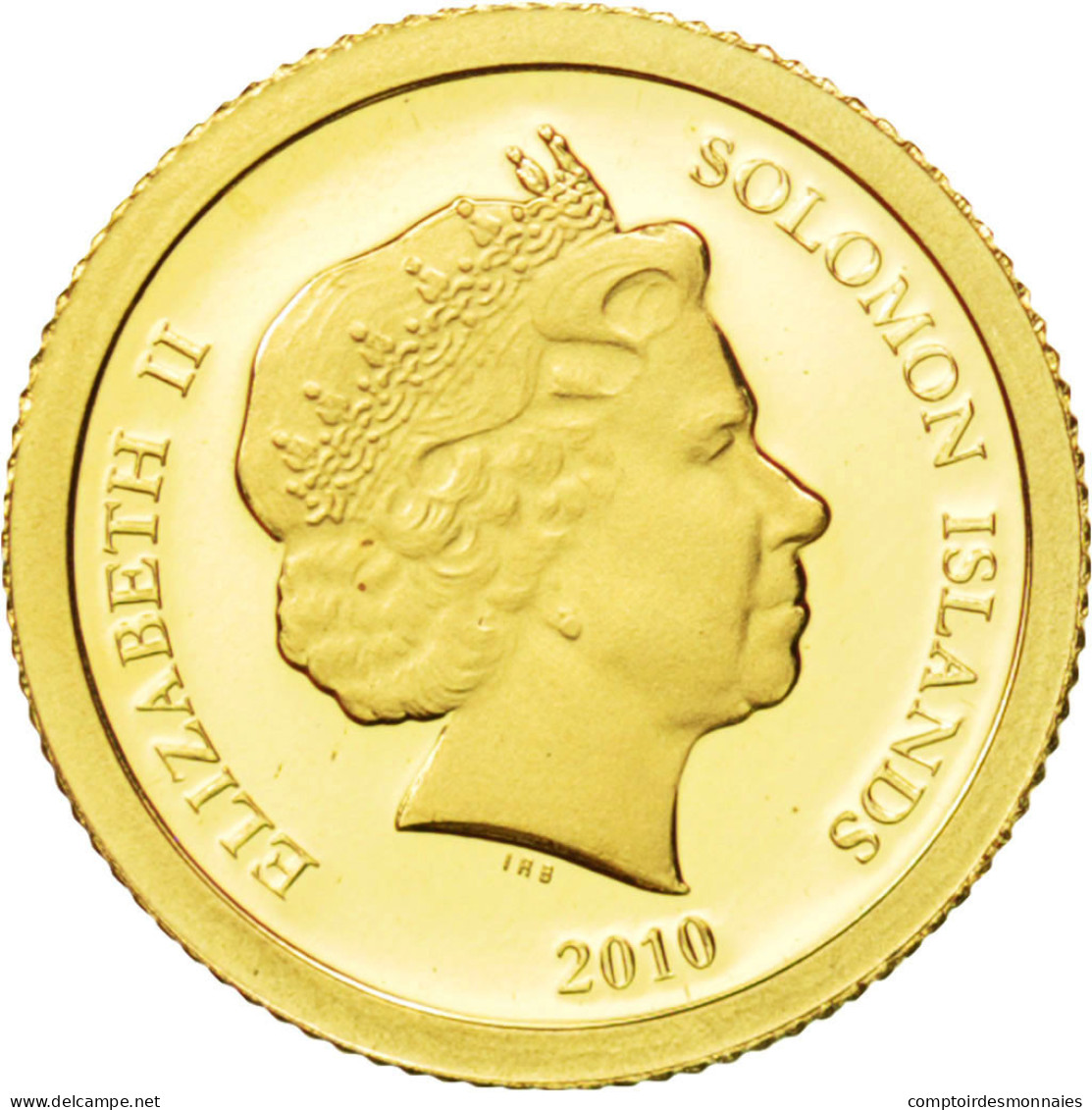 Monnaie, Îles Salomon, Elizabeth II, 5 Dollars, 2010, FDC, Or, KM:123 - Isole Salomon