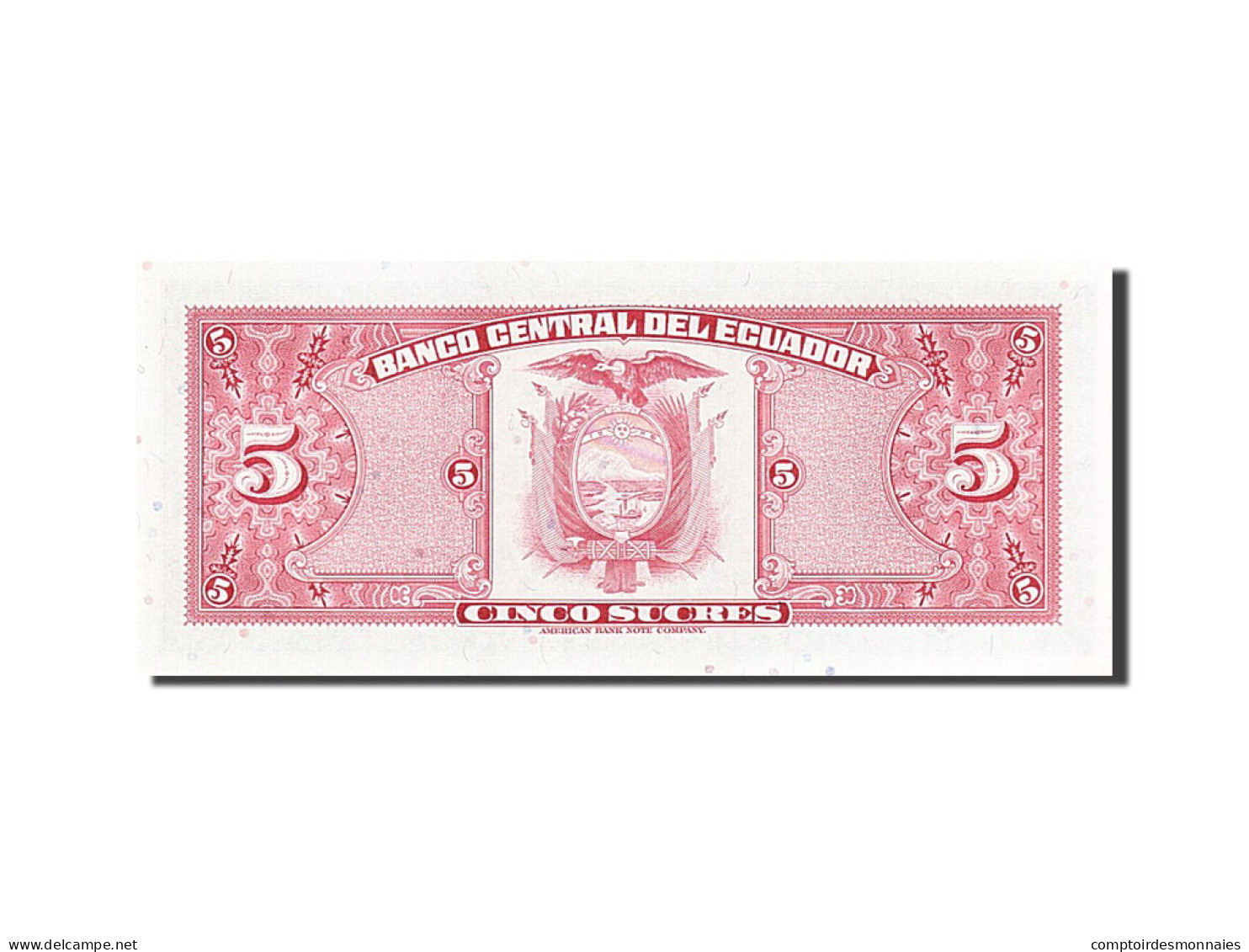 Billet, Équateur, 5 Sucres, 1982, 1982-08-20, NEUF - Ecuador