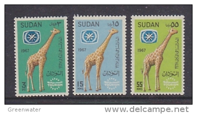 Sudan 1967 Giraffe 3v ** Mnh (21516A) - Soedan (1954-...)