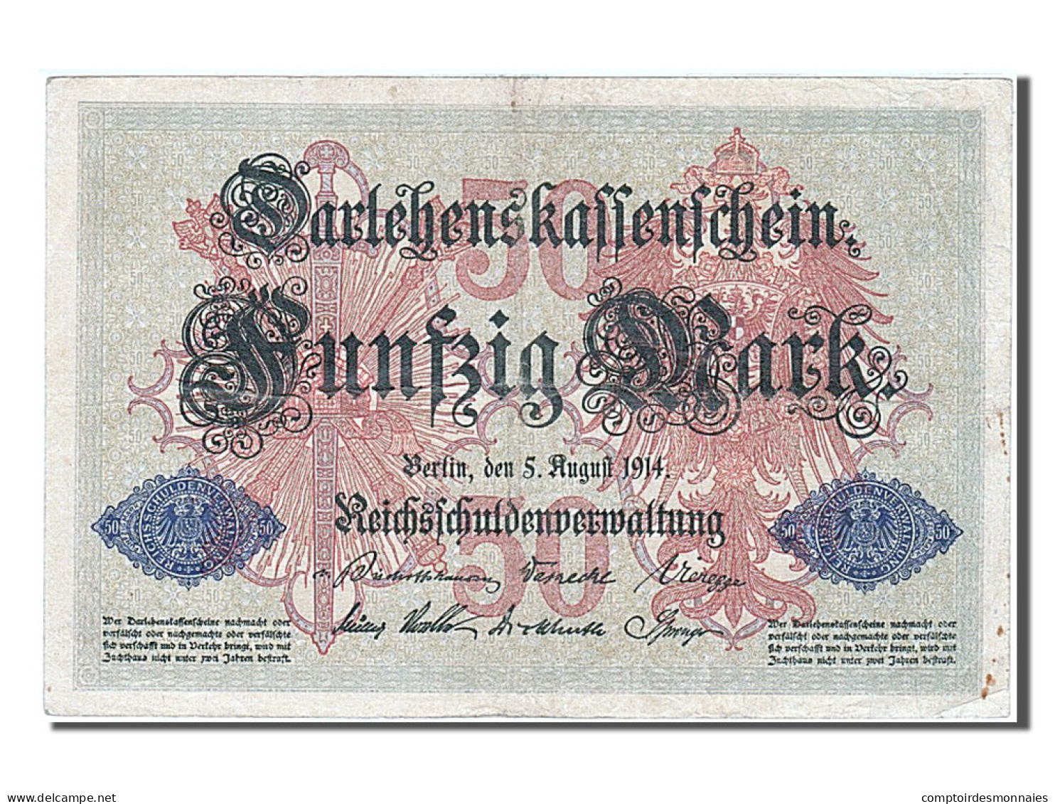 Billet, Allemagne, 50 Mark, 1914, 1914-08-05, TTB+ - 50 Mark