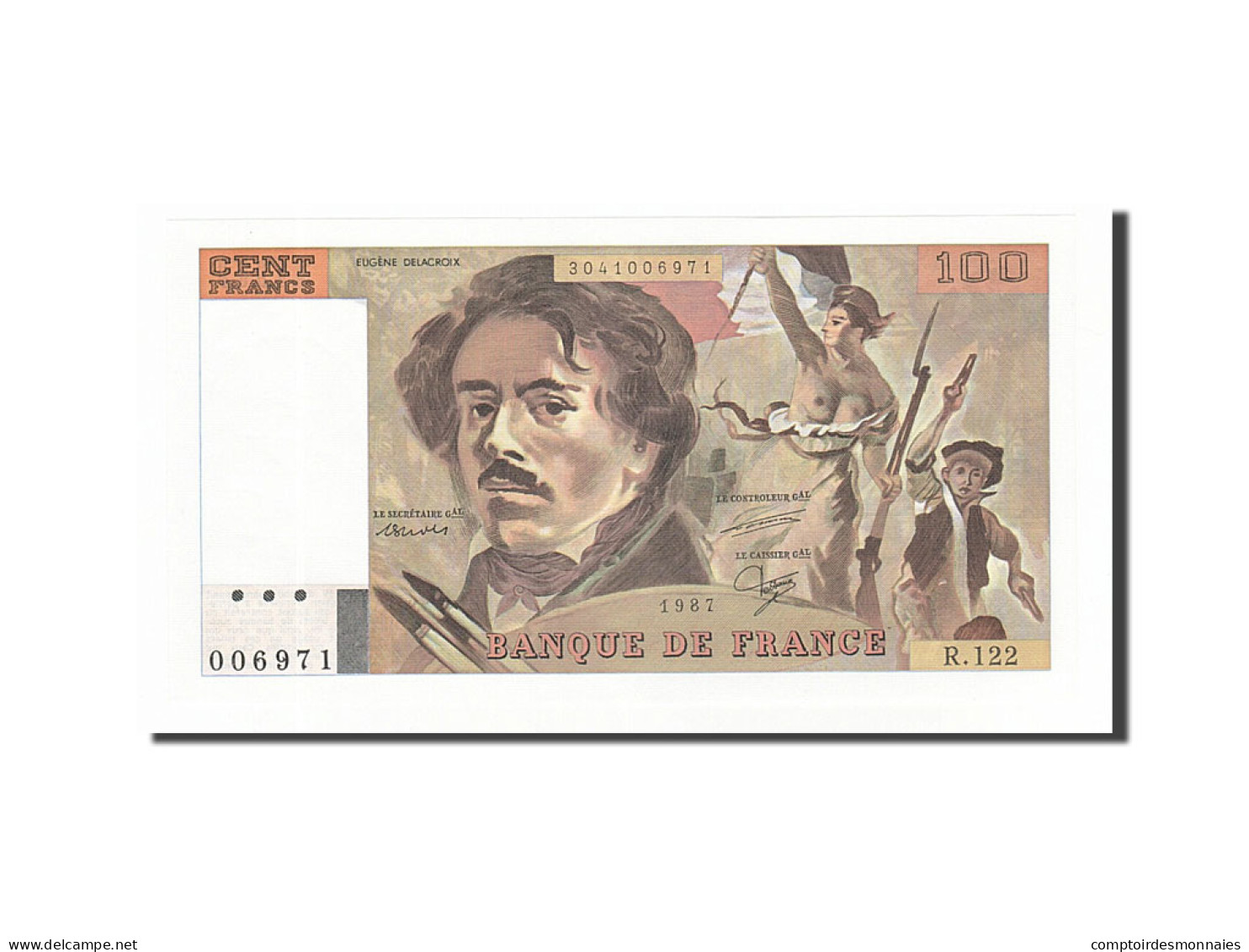 Billet, France, 100 Francs, 100 F 1978-1995 ''Delacroix'', 1987, NEUF - 100 F 1978-1995 ''Delacroix''