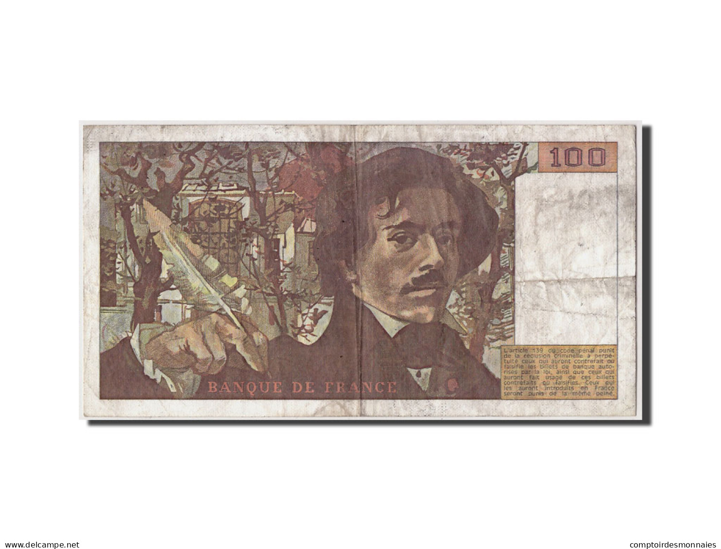 Billet, France, 100 Francs, 100 F 1978-1995 ''Delacroix'', 1979, TB - 100 F 1978-1995 ''Delacroix''