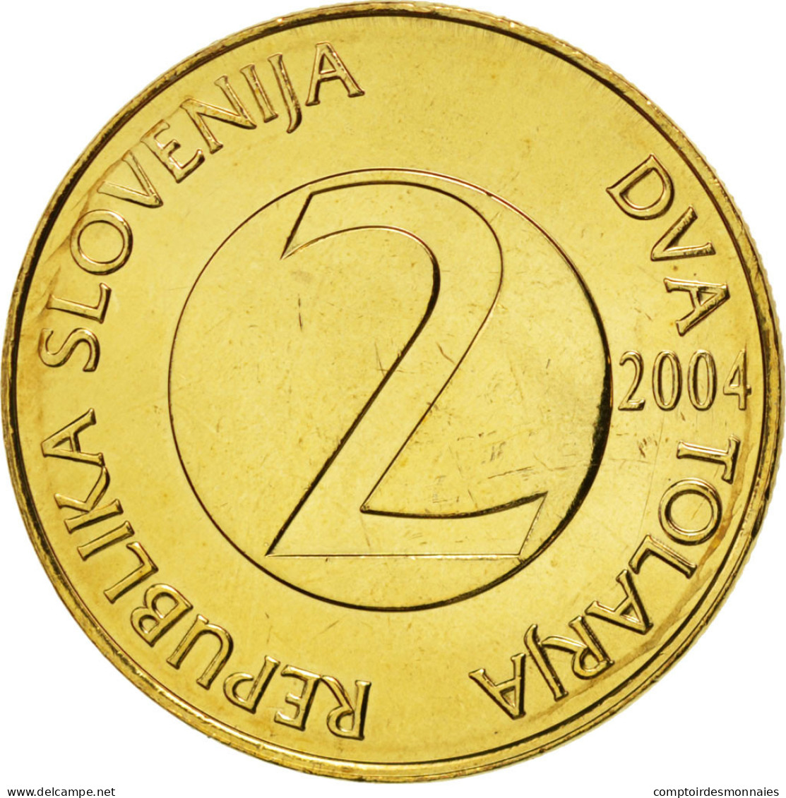 Monnaie, Slovénie, 2 Tolarja, 2004, FDC, Nickel-brass, KM:5 - Slovenia