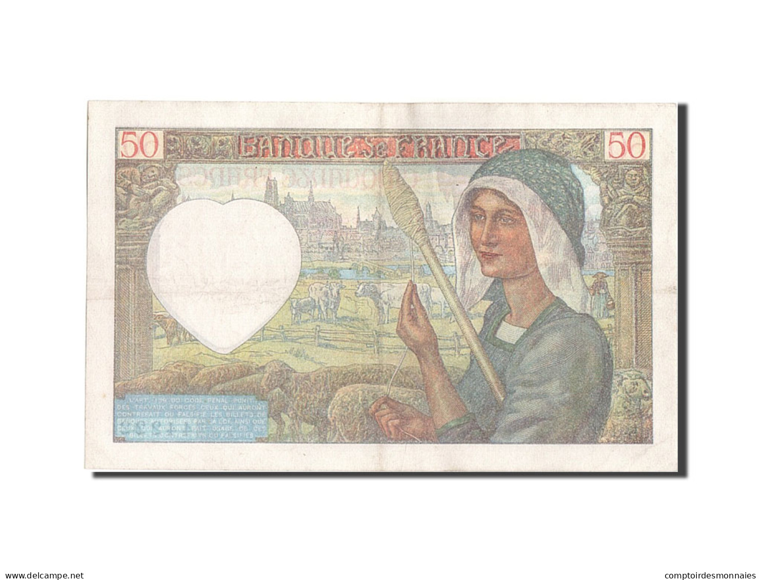 Billet, France, 50 Francs, 50 F 1940-1942 ''Jacques Coeur'', 1942, 1942-02-05 - 50 F 1940-1942 ''Jacques Coeur''