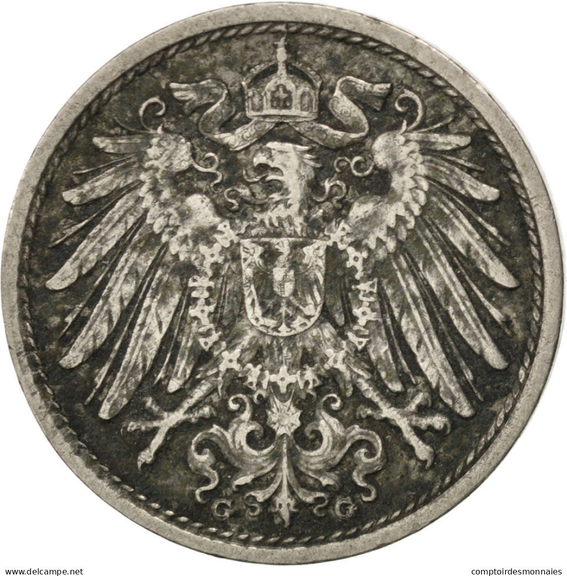 Monnaie, GERMANY - EMPIRE, Wilhelm II, 10 Pfennig, 1907, Karlsruhe, TTB - 10 Pfennig