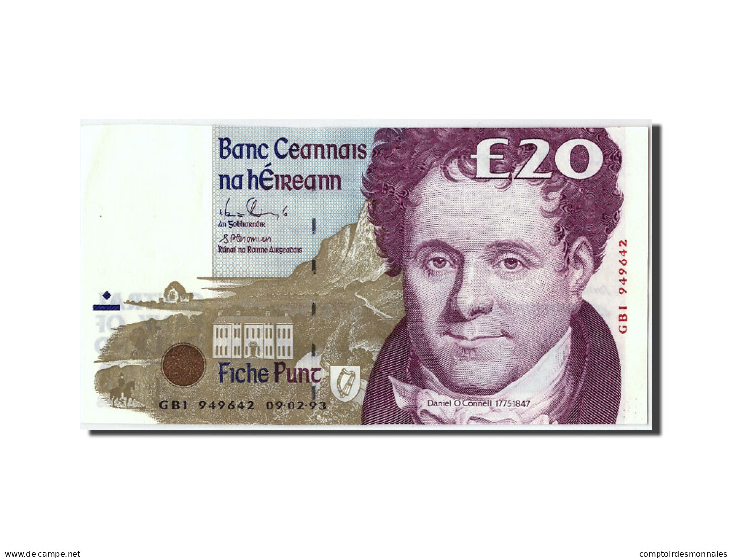 Billet, Ireland - Republic, 20 Pounds, 1993, 1993-02-09, SPL - Irland