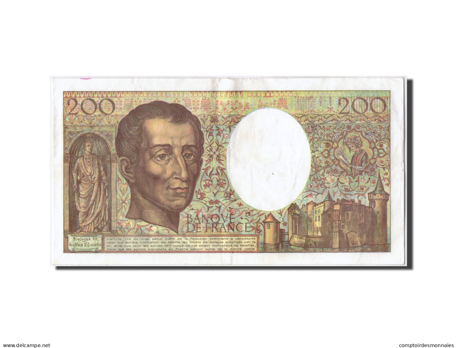 Billet, France, 200 Francs, 200 F 1981-1994 ''Montesquieu'', 1992, TB+ - 200 F 1981-1994 ''Montesquieu''