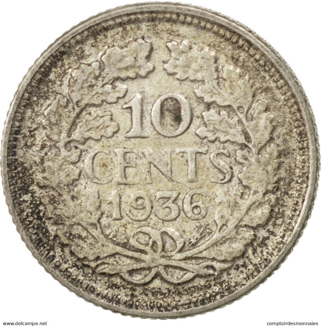 Monnaie, Pays-Bas, Wilhelmina I, 10 Cents, 1936, SUP, Argent, KM:163 - 10 Cent