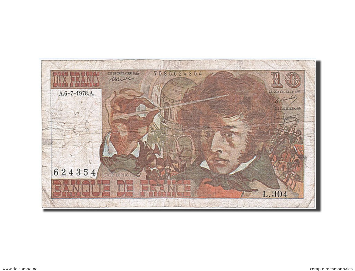 Billet, France, 10 Francs, 10 F 1972-1978 ''Berlioz'', 1978, 1978-07-06, B - 10 F 1972-1978 ''Berlioz''